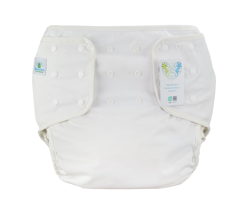 Blümchen Inkontinenz Nässeschutzhose Drucki weiss