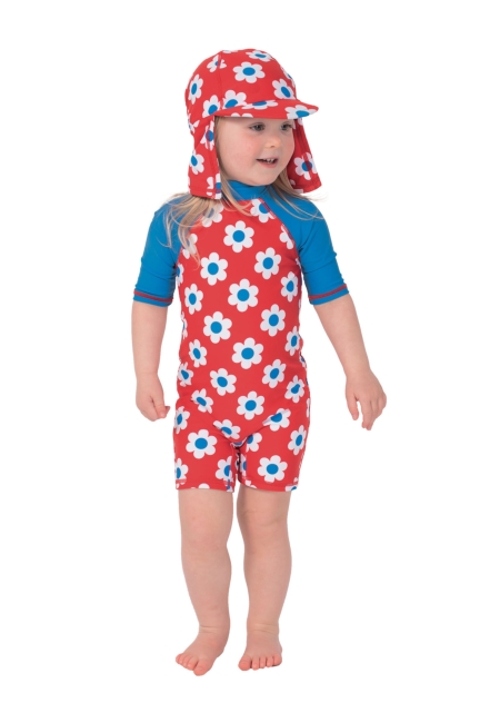 Frugi Sonnenschutzanzug Seaside Flower Spot (2-3 Jahre)