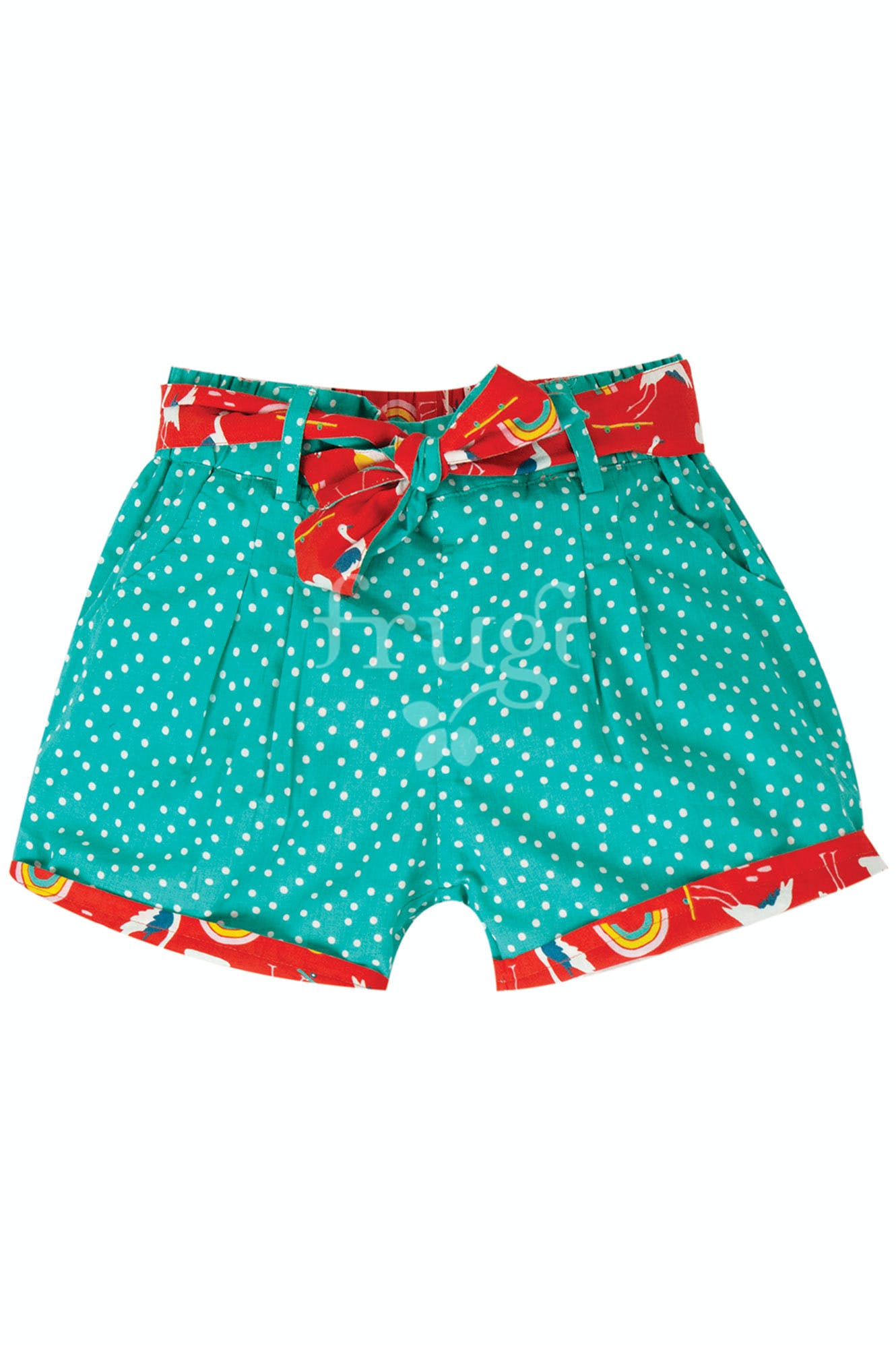 Frugi Seren Reversible Shorts Skateboarding Cranes