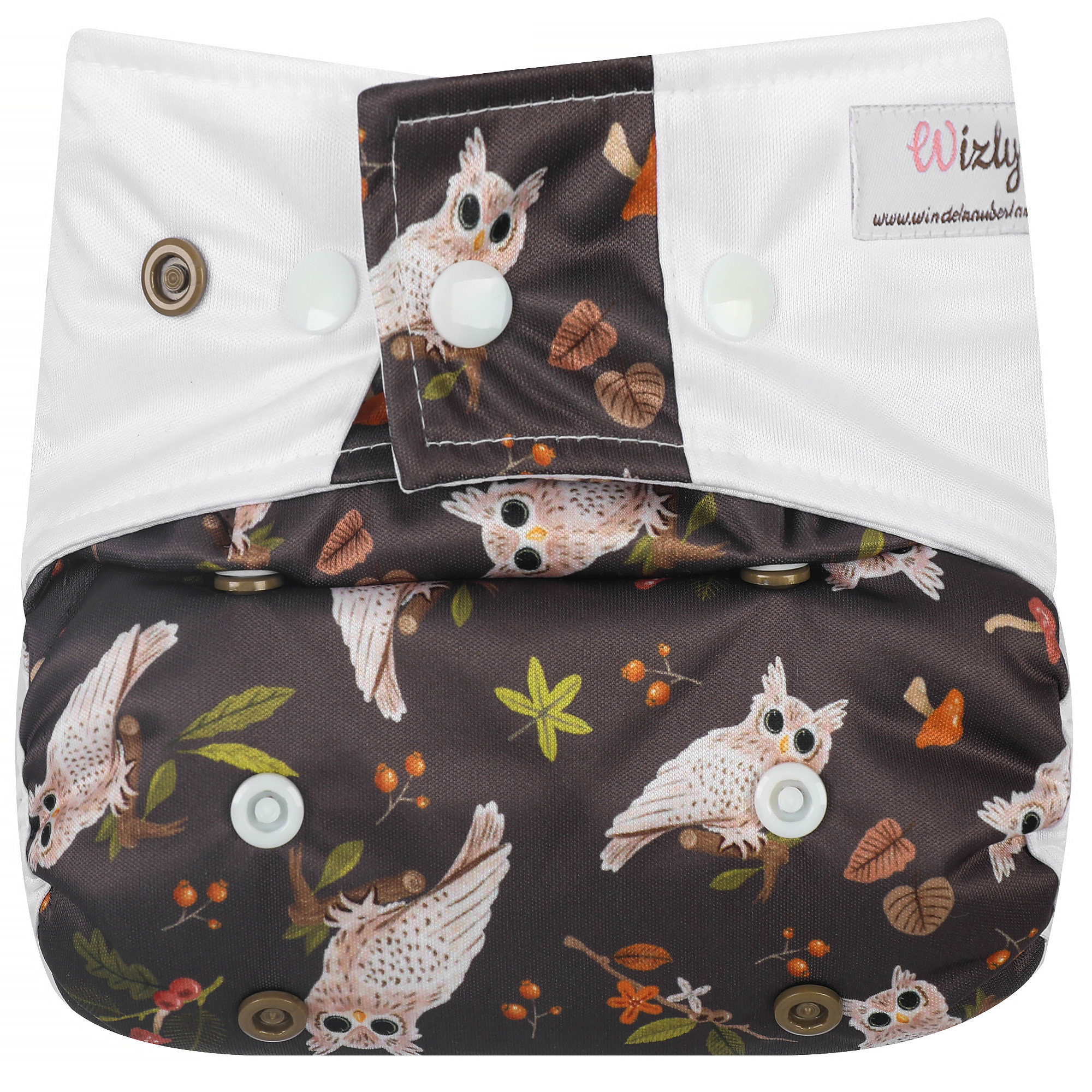 Wizly In the Woods-Owl Druckknöpfe