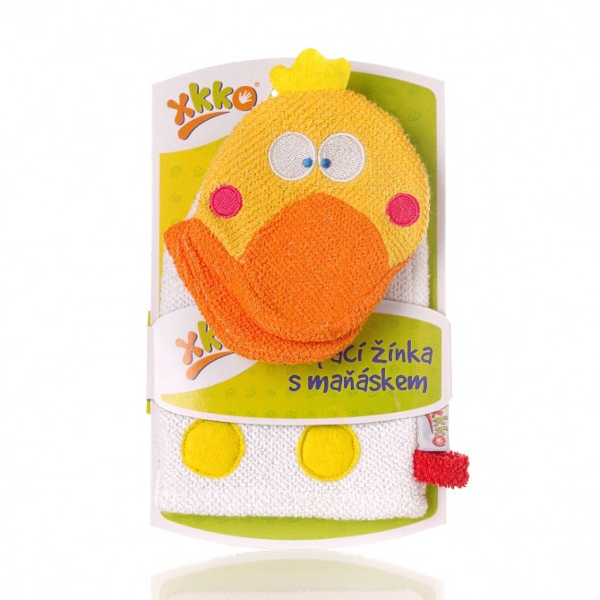 xkko Waschlappen mit Handpuppe Ente