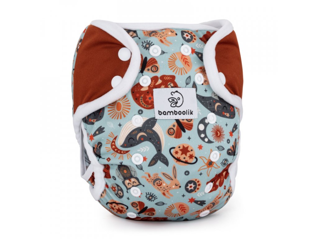 Bamboolik Ai2 Duo-Überhose Inversion Himmlische Tiere Druckies